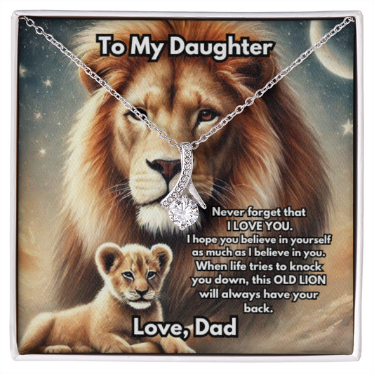 Lion Necklace, Silver or Gold Lion Necklace, Wild Animal Necklace, From Dad Necklace, Jewelry, Daughter Son Gift