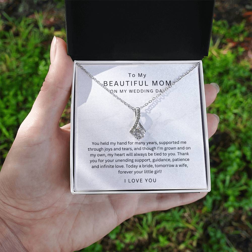 Mother of the Bride Gift from Daughter Mother of the Bride Necklace from Bride Eternity Necklace Mom of Bride Gift To Mom from Bride