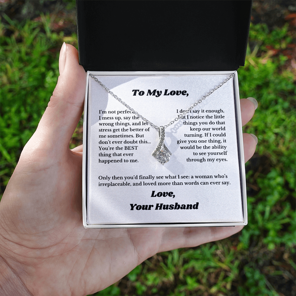 Gifts for Love, Necklace for Wife From Husband, Anniversary Jewelry, Christmas Birthday for Her, To My Soulmate Gift, Wifey