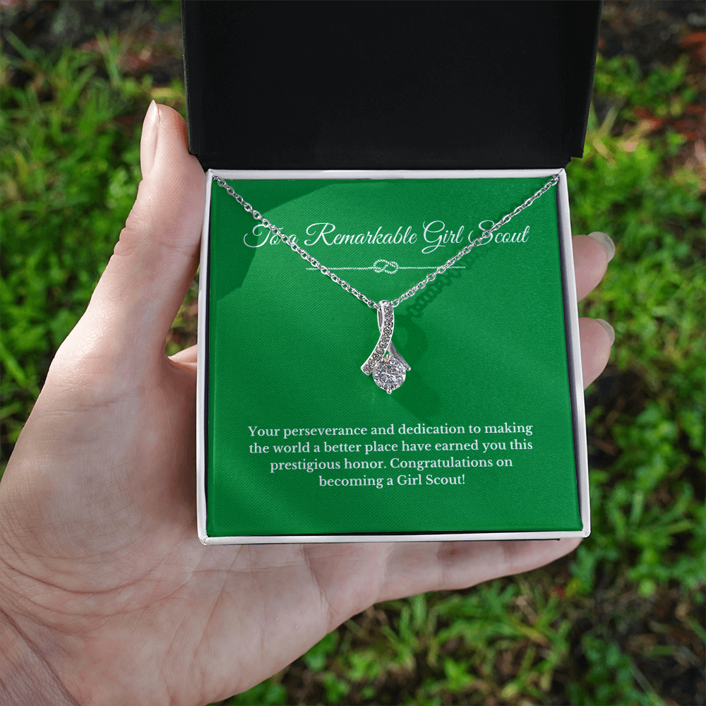 Ribbon Girl Scout Gift Necklace