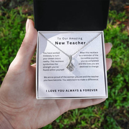 New Teacher Graduation Gift Teacher Graduation Necklace Daughter Teacher Graduation Jewelry Meaningful Gift Education School Keepsake