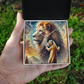 Lion Necklace, Silver or Gold Lion Necklace, Wild Animal Necklace, From Dad Necklace, Jewelry, Daughter Son Gift