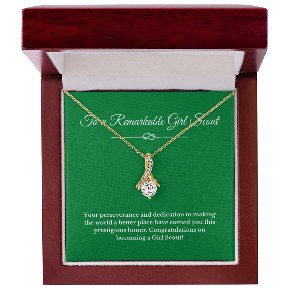 Ribbon Girl Scout Gift Necklace