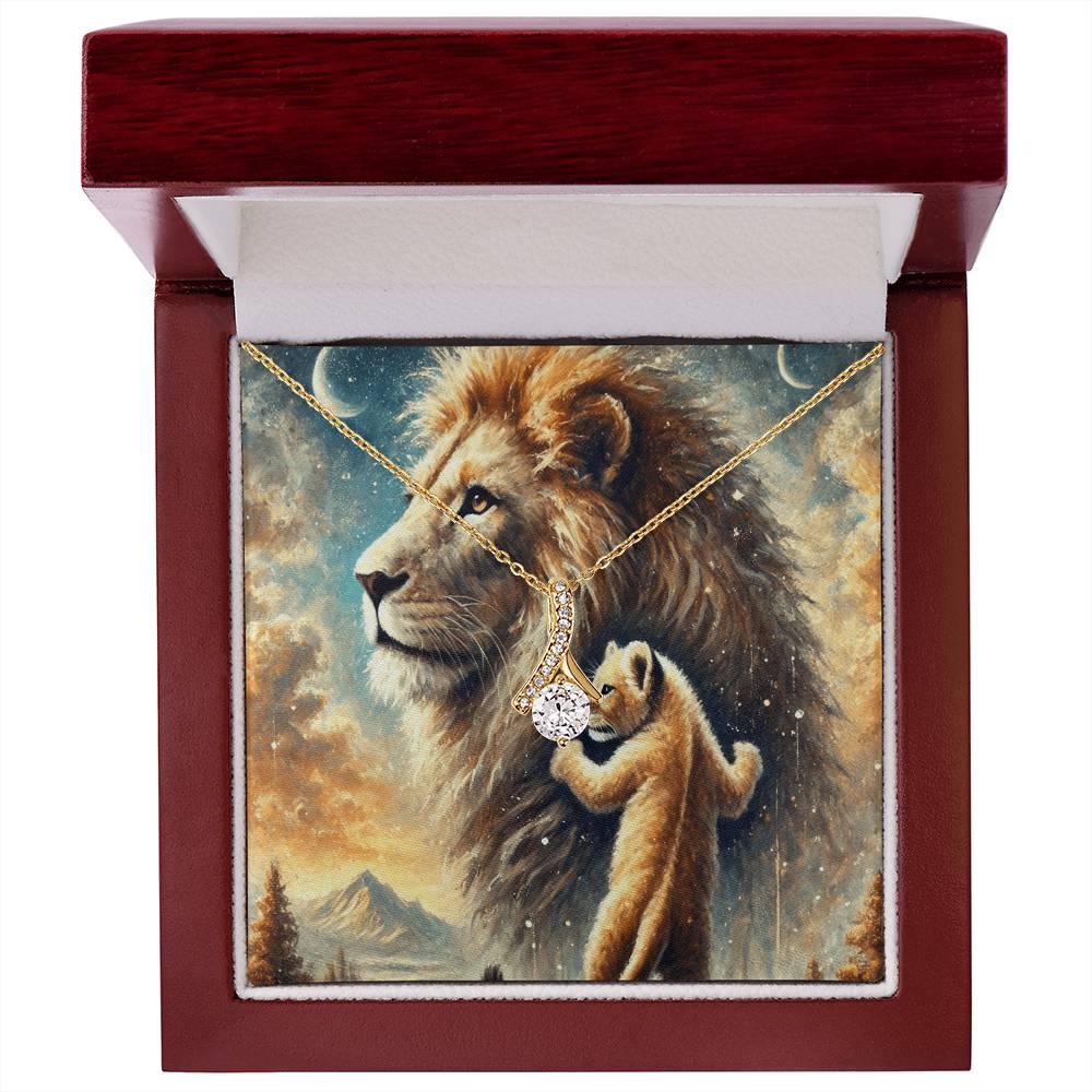 Lion Necklace, Silver or Gold Lion Necklace, Wild Animal Necklace, From Dad Necklace, Jewelry, Daughter Son Gift