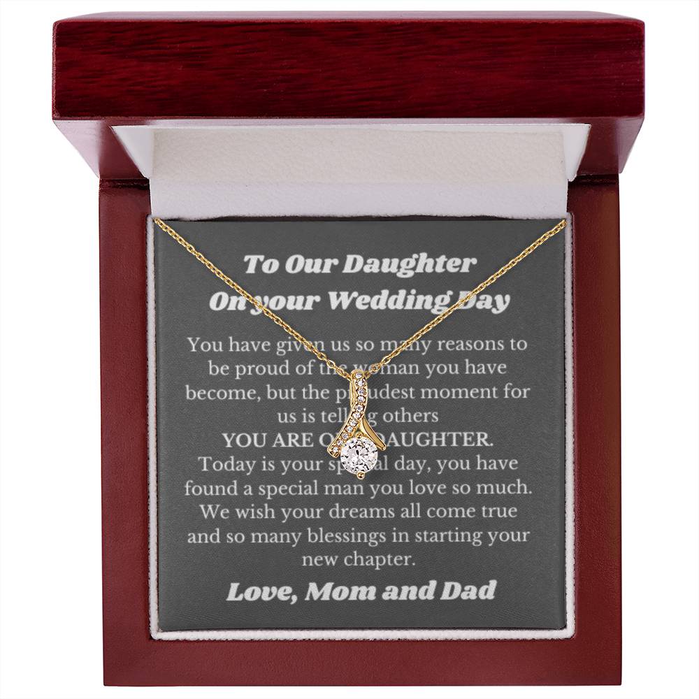 Necklace Gift for Daughter on Her Wedding Day from Parents