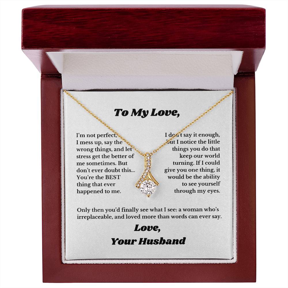 Gifts for Love, Necklace for Wife From Husband, Anniversary Jewelry, Christmas Birthday for Her, To My Soulmate Gift, Wifey