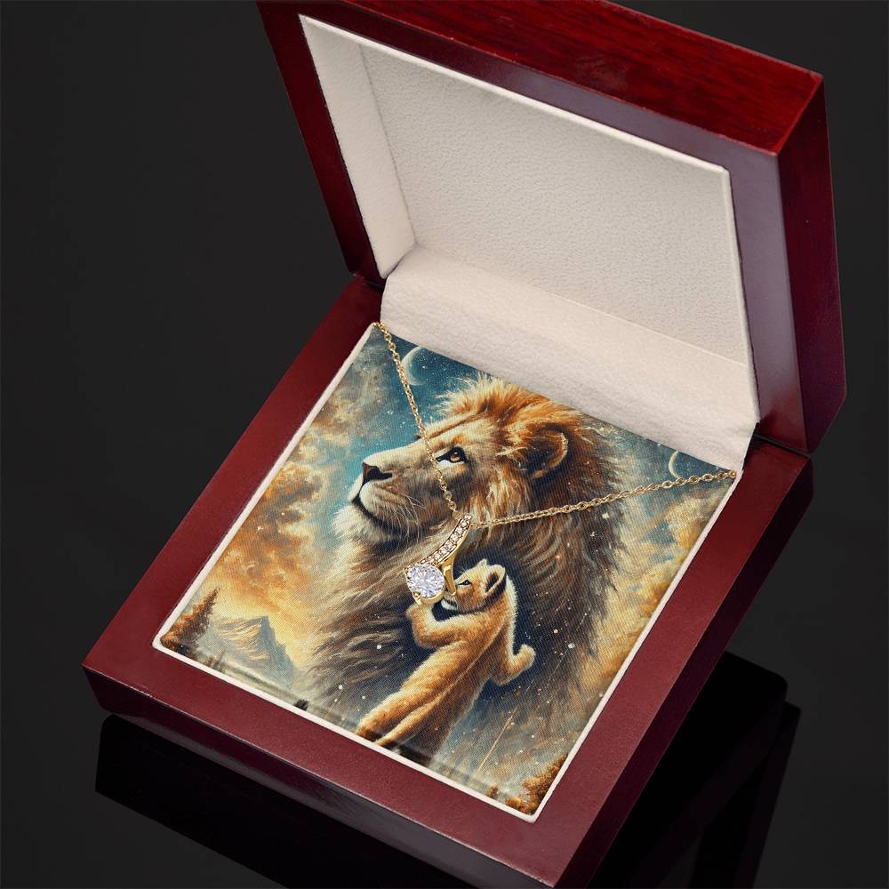 Lion Necklace, Silver or Gold Lion Necklace, Wild Animal Necklace, From Dad Necklace, Jewelry, Daughter Son Gift