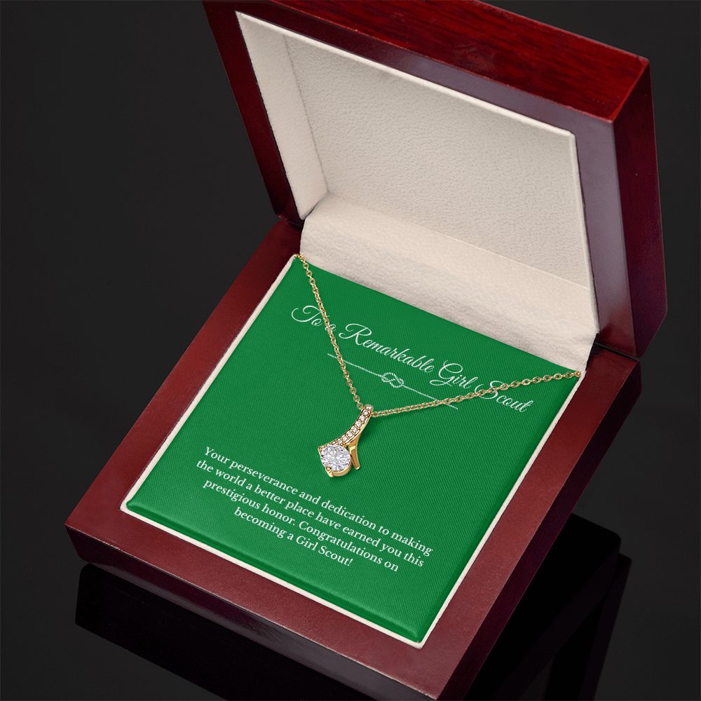 Ribbon Girl Scout Gift Necklace