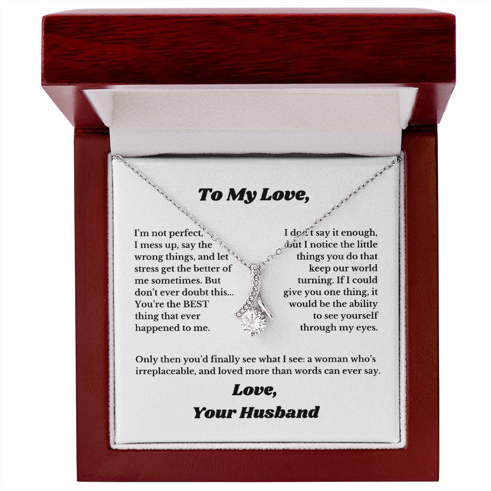 Gifts for Love, Necklace for Wife From Husband, Anniversary Jewelry, Christmas Birthday for Her, To My Soulmate Gift, Wifey