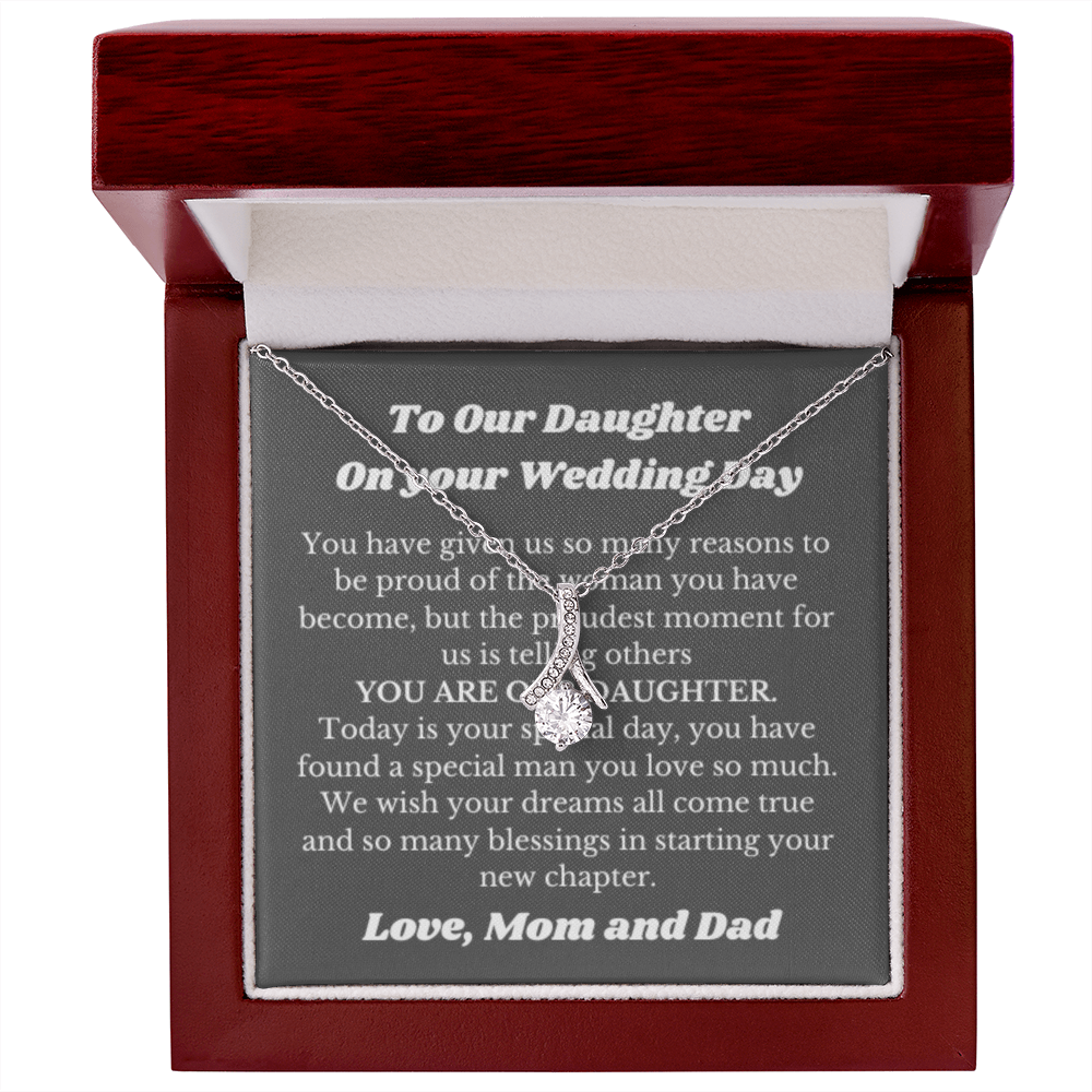 Necklace Gift for Daughter on Her Wedding Day from Parents