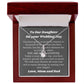 Necklace Gift for Daughter on Her Wedding Day from Parents, Bride Gift from Mom and Dad, Daughter Wedding Gifts