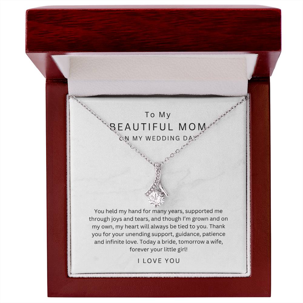 Mother of the Bride Gift from Daughter Mother of the Bride Necklace from Bride Eternity Necklace Mom of Bride Gift To Mom from Bride