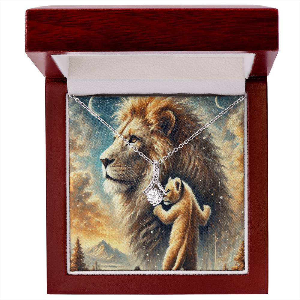 Lion Necklace, Silver or Gold Lion Necklace, Wild Animal Necklace, From Dad Necklace, Jewelry, Daughter Son Gift