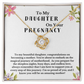 To My Daughter New Mom Pregnancy Necklace Gift