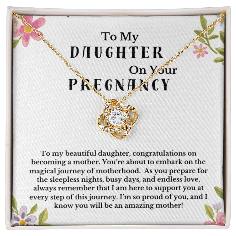 To My Daughter New Mom Pregnancy Necklace Gift