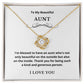 Love Knot To My Aunt Jewelry, Aunt Necklace Gift, Cousin Gift, Family Jewelry, Message Card Gift, For Aunt, Aunt Birthday