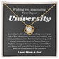 First Day Of University , For Daughter, Son, Back To School Gift Necklace Jewelry, College