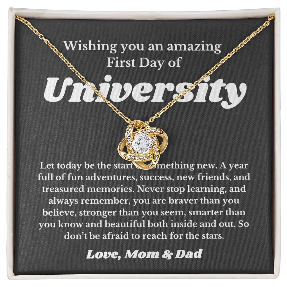 First Day Of University , For Daughter, Son, Back To School Gift Necklace Jewelry, College