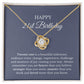 21st Birthday Necklace, Birthday Love Knot Necklace, Birthday Gifts For Woman, Birthday Card, Pendant Necklace