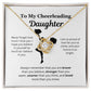 EllePendants To My Cheerleading Daughter Necklace, Father Daughter Necklace, Mother Daughter Necklace, Daughter Birthday, Heart Jewelry, Gold Jewelry, Love Knot, Message Card Necklace