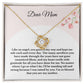 To My Mom Necklace Gifts, Gift For Mom For Mothers Day Flower Necklace For Mom