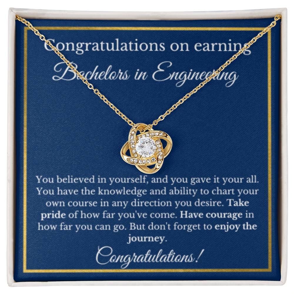 BS Engineering Degree Graduation Necklace Gift