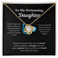EllePendants To My Swimming Daughter Necklace, Father Daughter Necklace, Mother Daughter Necklace, Daughter Birthday, Heart Jewelry, Gold Jewelry, Love Knot, Message Card Necklace
