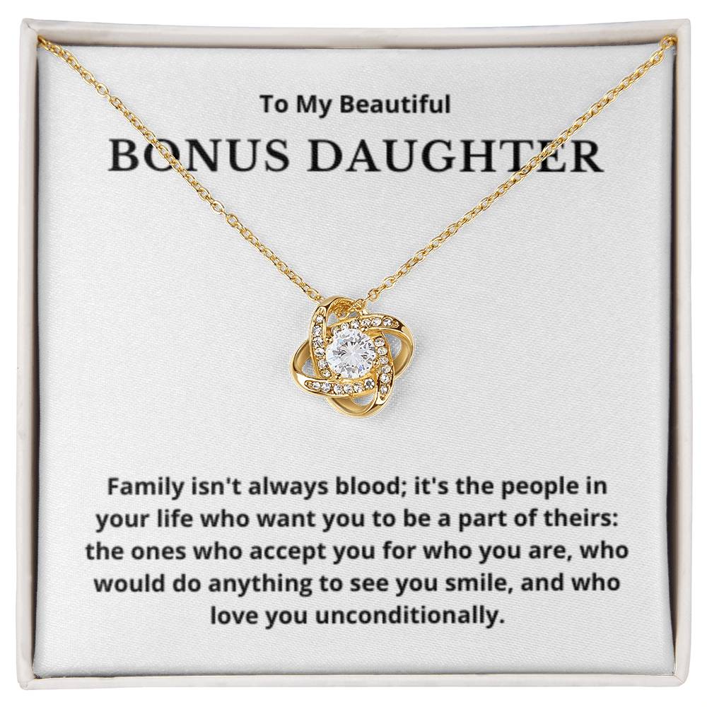 BONUS DAUGHTER gift for step daughter wedding gifts step daughter necklace gift to step daughter from bride groom stepmother BIRTHDAY gift