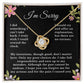 Apology Gift Necklace Message, I'm Sorry Card with Jewelry Love Knot