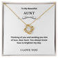 Love Knot To My Aunt Jewelry, Aunt Necklace Gift, Cousin Gift, Family Jewelry, Message Card Gift, For Aunt, Aunt Birthday
