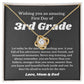 First Day Of 3rd Grade , For Daughter, Son, Back To School Gift Necklace Jewelry, Elementary