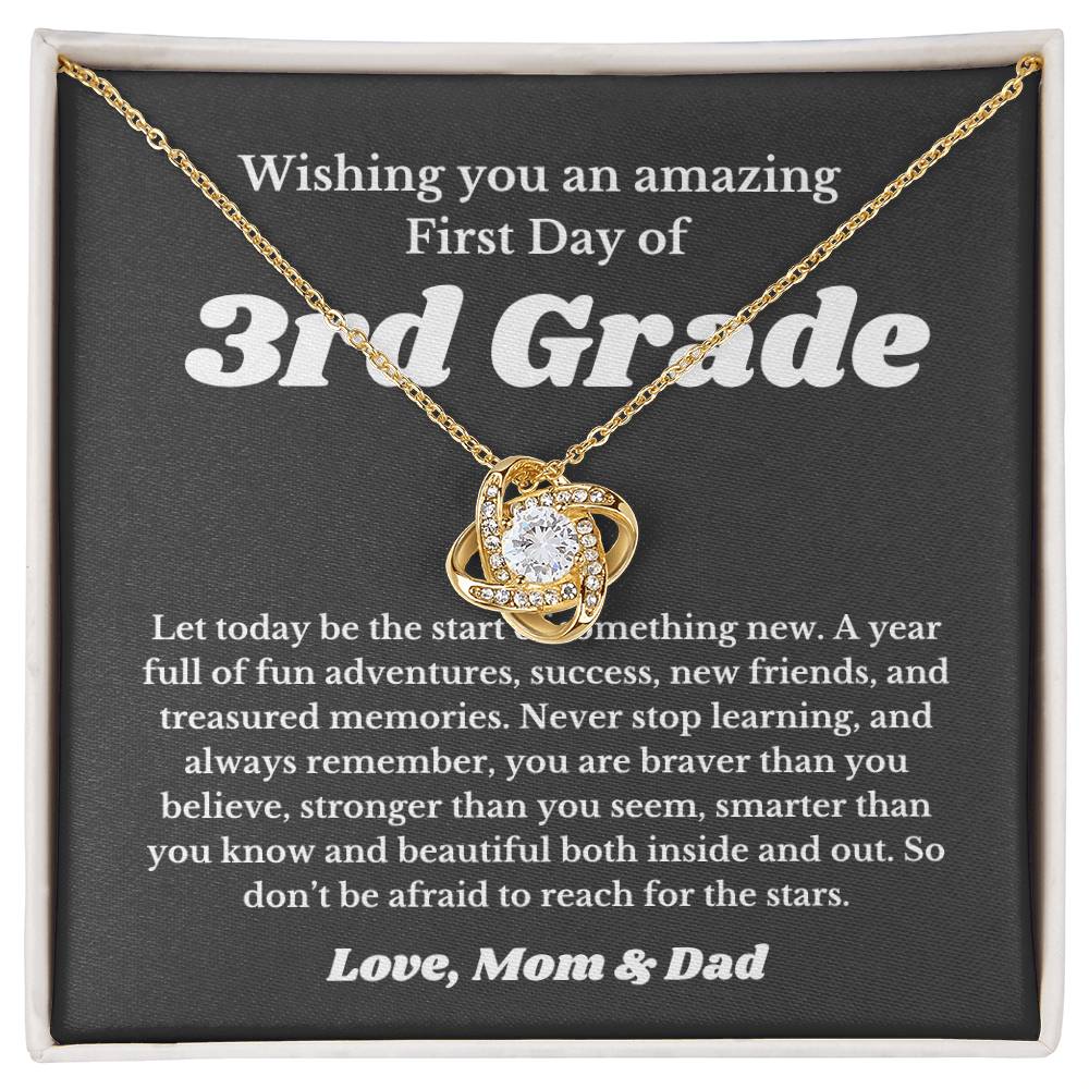First Day Of 3rd Grade , For Daughter, Son, Back To School Gift Necklace Jewelry, Elementary