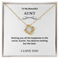 Love Knot To My Aunt Jewelry, Aunt Necklace Gift, Cousin Gift, Family Jewelry, Message Card Gift, For Aunt, Aunt Birthday
