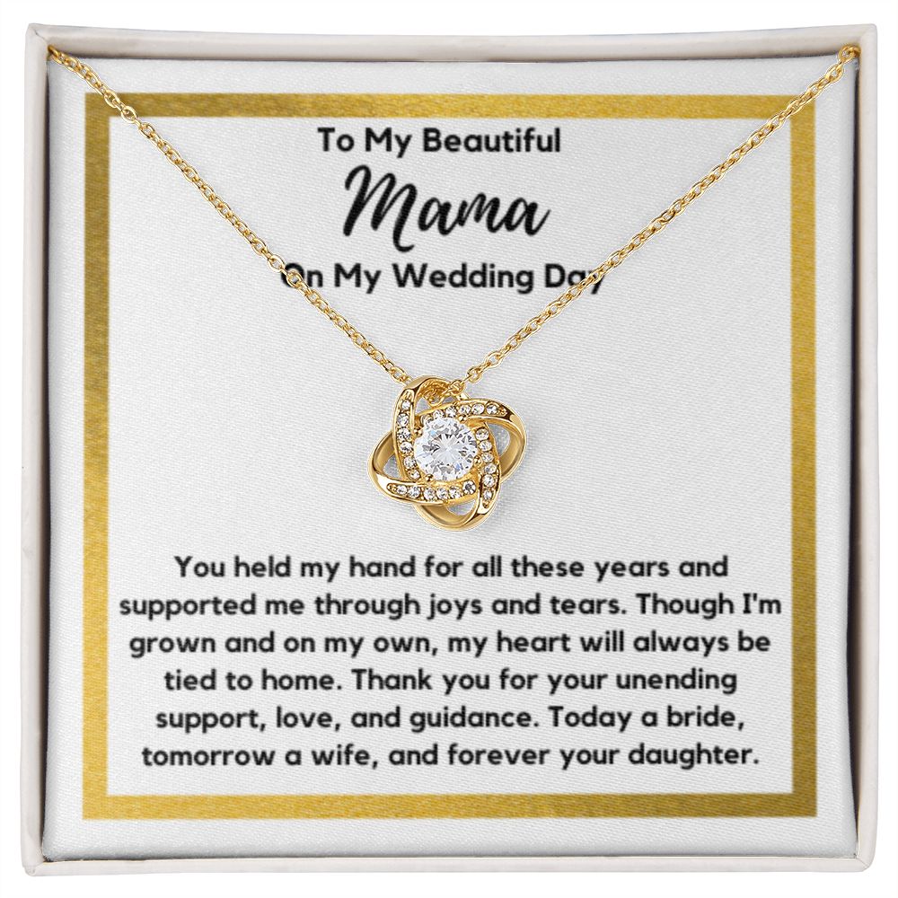 Mama of the Bride Gift from Bride, To My Mom on My Wedding Day, Mama of the Bride Necklace, Wedding Day Gift from Daughter