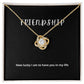 EllePendants Knot of Friendship, Hearts Friendship Necklace, Best Friend Necklaces, Friendship Jewelry Long Distance Birthday Christmas, Love Knot