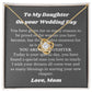 Necklace Gift for Daughter on Her Wedding Day from Mom, Bride Gift from Mom, Daughter Wedding Gifts
