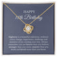 18th Birthday Necklace, Birthday Love Knot Necklace, Birthday Gifts For Woman, Birthday Card, Pendant Necklace