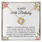 80th Birthday Necklace, Birthday Love Knot Necklace, Birthday Gifts For Woman, Birthday Card, Pendant Necklace