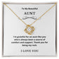 Love Knot To My Aunt Jewelry, Aunt Necklace Gift, Cousin Gift, Family Jewelry, Message Card Gift, For Aunt, Aunt Birthday