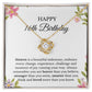 16th Birthday Necklace, Birthday Love Knot Necklace, Birthday Gifts For Woman, Birthday Card, Pendant Necklace