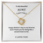 Love Knot To My Aunt Jewelry, Aunt Necklace Gift, Cousin Gift, Family Jewelry, Message Card Gift, For Aunt, Aunt Birthday