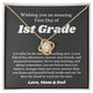 First Day Of 1st Grade , For Daughter, Son, Back To School Gift Necklace Jewelry, Elementary