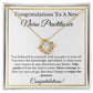 Nurse Practitioner Graduation Gift, Graduation Gift For Nurse Practitioner, New NP Necklace Gift For Future Nurse, Gold Love Knot