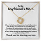 To Boyfriend's Mom Gift Forever Grateful Knot Necklace