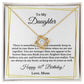 Daughter's 40th Birthday Necklace Gift With Message Card Love Mom