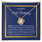 80th Birthday Necklace Love Knot
