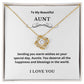 Love Knot To My Aunt Jewelry, Aunt Necklace Gift, Cousin Gift, Family Jewelry, Message Card Gift, For Aunt, Aunt Birthday