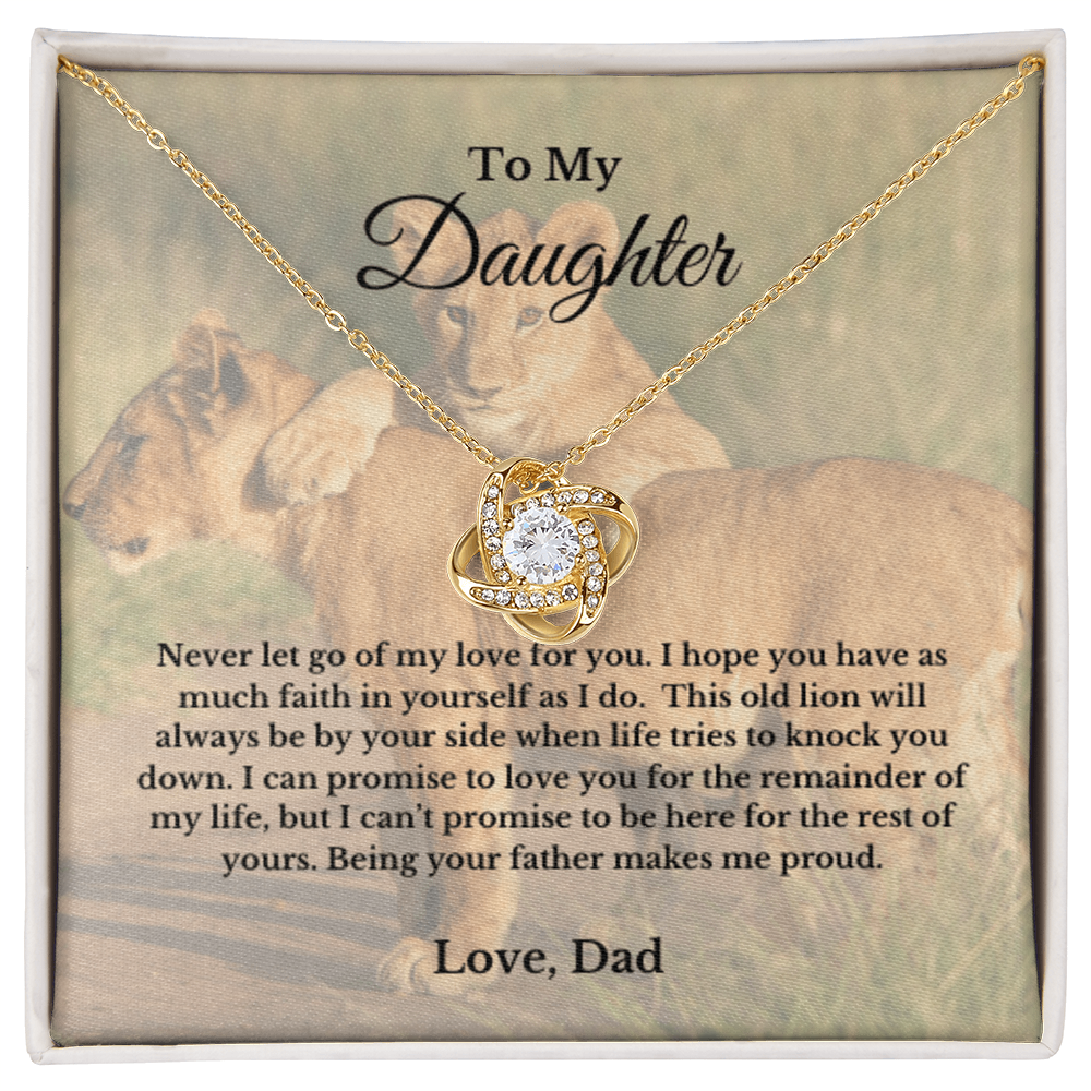 Lion Necklace, To My Daughter Necklace, Father Daughter Jewelry, Birthday Gift