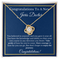 Love Knot Juris Doctor Message Card Jewelry Law School Necklace