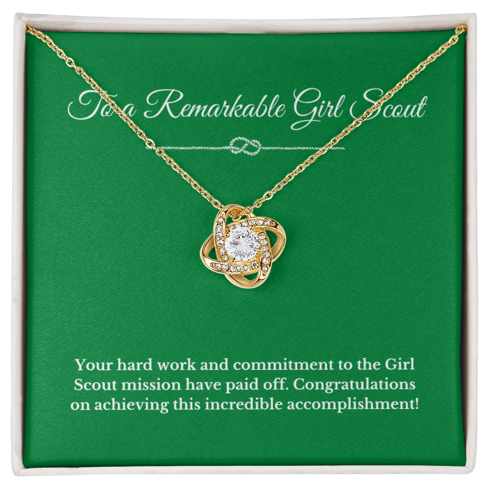 Remarkable Scout Gift Love Knot Necklace
